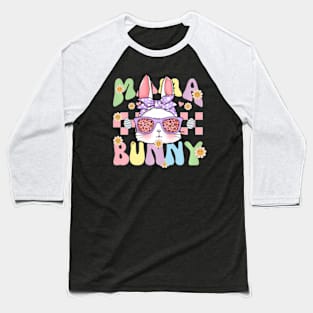 Wo Ears Bunny Rabbit Easter Lucky Mama Bunny Baseball T-Shirt